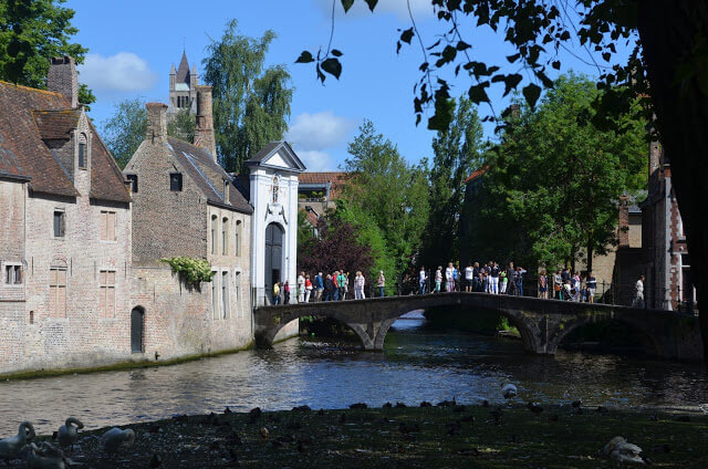 Canais de Bruges na Belgica 