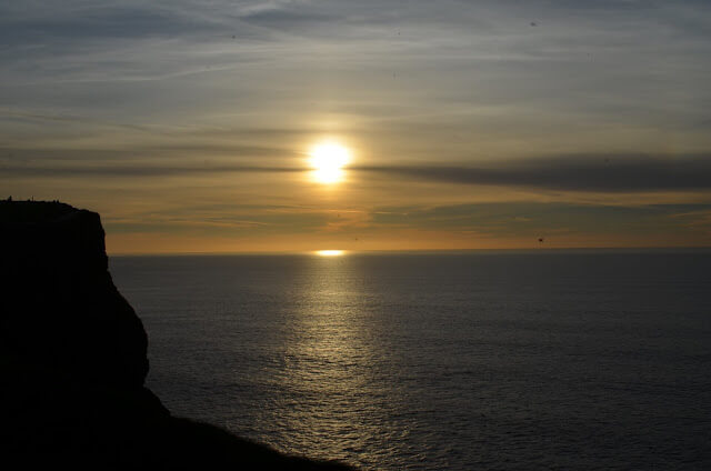 Por do sol Cliff of Moher