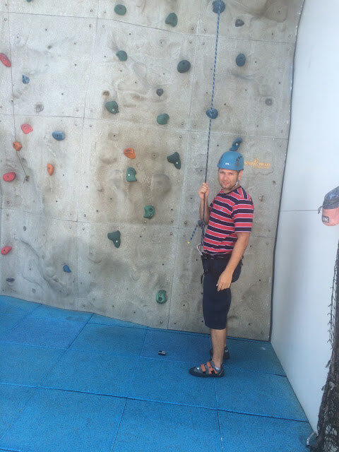 Christian Gutierrez fazendo escalada