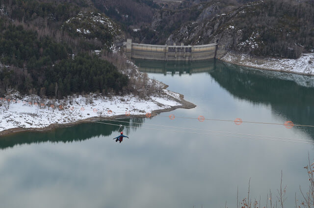 tiroliană, a doua cea mai lungă tiroliană din Spania