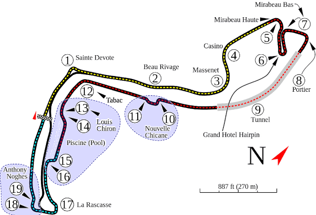 Circuito de Formula 1 em Mônaco