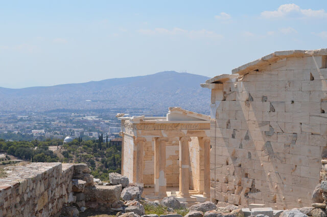 Acrópole e a cidade de Atenas