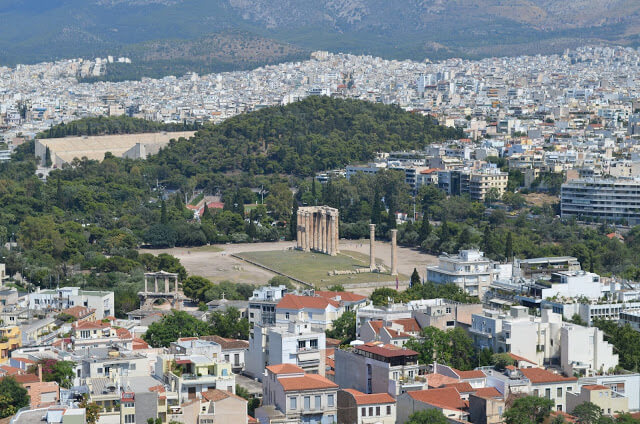 Templo de Zeus visto da Acrópole 