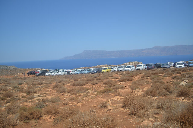 Parkiralište na plaži Balos