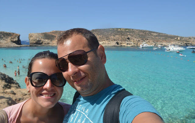 Nós na Blue Lagoon de Malta