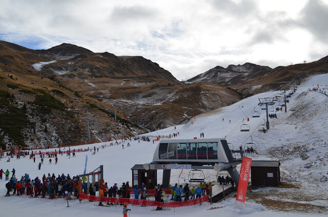 Estação está com pouca neve