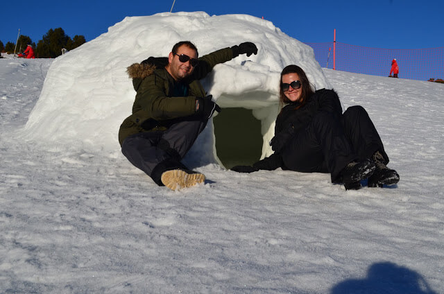 A gente no Iglu em Font-Romeu