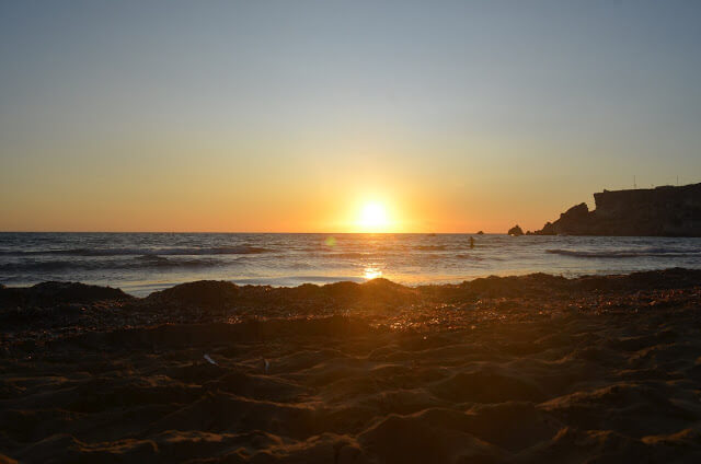 Pôr do Sol na praia de Golden Beach