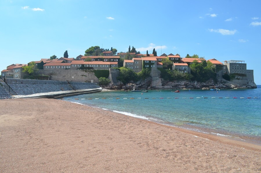 stränderna i Sveti Stefan