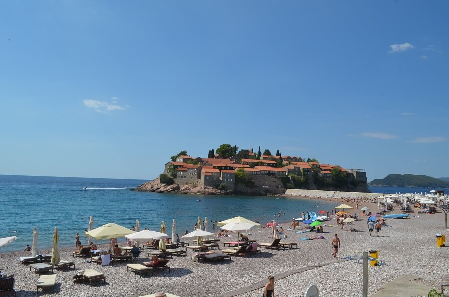 stränderna i Sveti Stefan