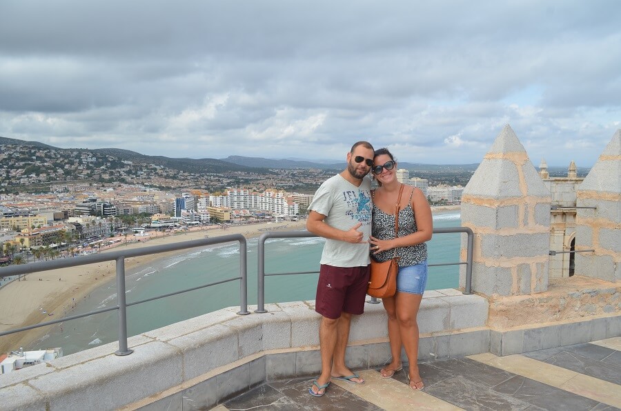 Christian Gutierrez e Priscila Gutierrez na cidade de Peñiscola