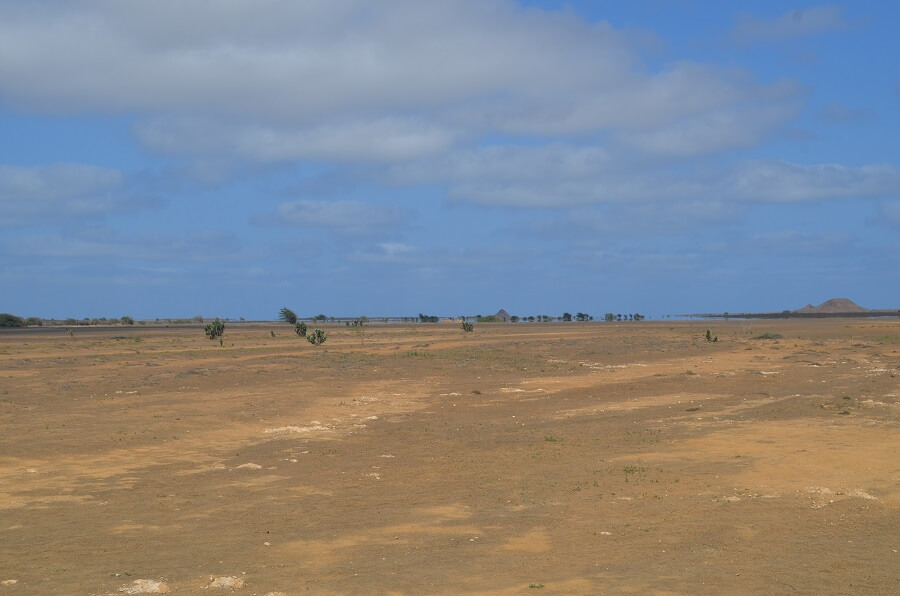 Miragens no deserto da Ilha do Sal