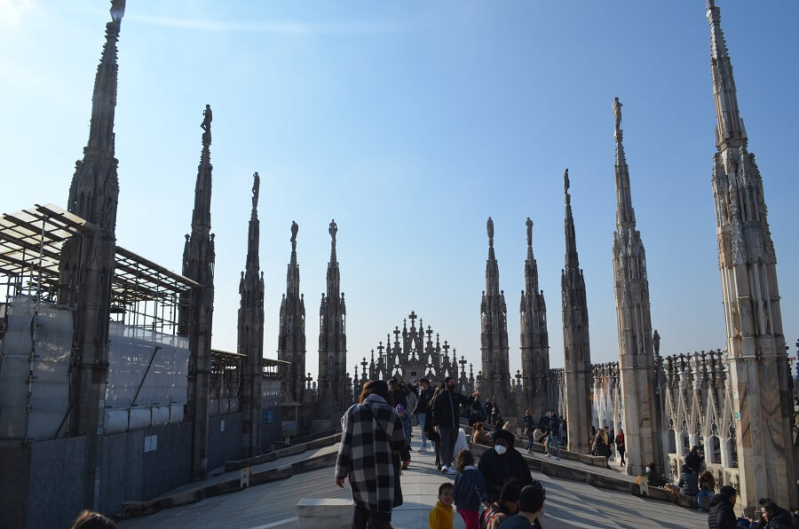 Terraça do Duomo di Milano (Catedral de Milão)