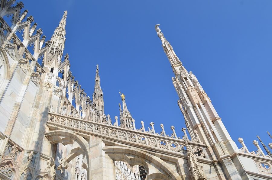 Terraça do Duomo di Milano (Catedral de Milão)